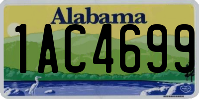 AL license plate 1AC4699