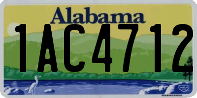 AL license plate 1AC4712