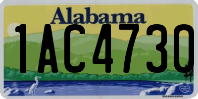 AL license plate 1AC4730