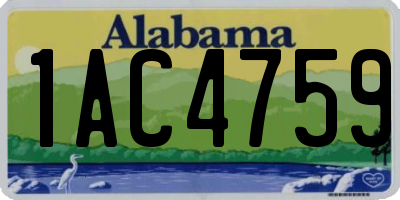 AL license plate 1AC4759