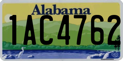 AL license plate 1AC4762