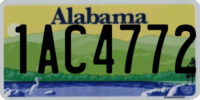AL license plate 1AC4772