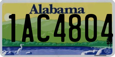 AL license plate 1AC4804