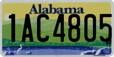 AL license plate 1AC4805