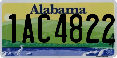 AL license plate 1AC4822
