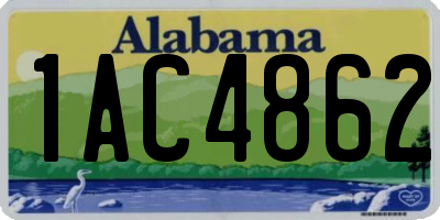AL license plate 1AC4862
