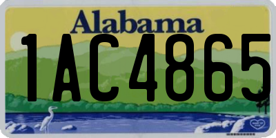 AL license plate 1AC4865