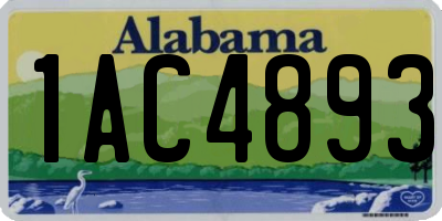 AL license plate 1AC4893