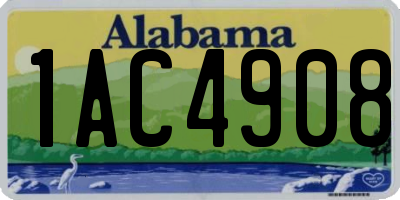 AL license plate 1AC4908