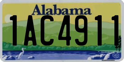 AL license plate 1AC4911