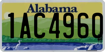 AL license plate 1AC4960