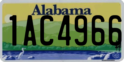 AL license plate 1AC4966