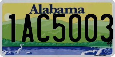 AL license plate 1AC5003