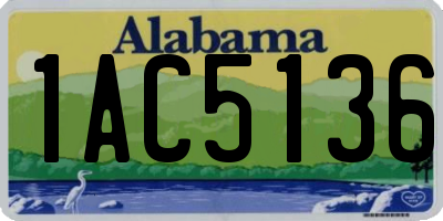 AL license plate 1AC5136