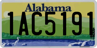 AL license plate 1AC5191