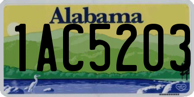 AL license plate 1AC5203