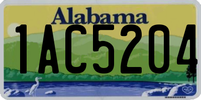 AL license plate 1AC5204