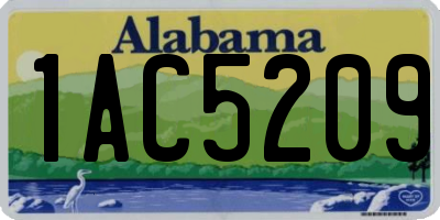 AL license plate 1AC5209