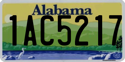 AL license plate 1AC5217
