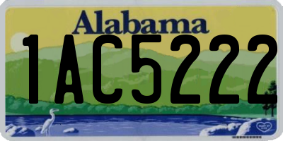 AL license plate 1AC5222