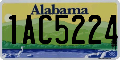 AL license plate 1AC5224