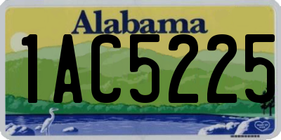 AL license plate 1AC5225