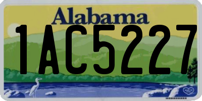 AL license plate 1AC5227