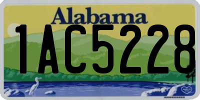 AL license plate 1AC5228