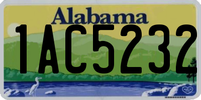 AL license plate 1AC5232