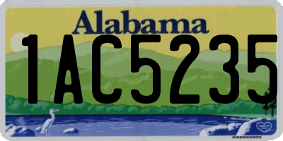 AL license plate 1AC5235