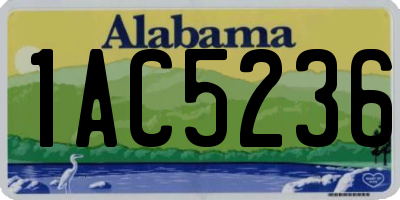 AL license plate 1AC5236