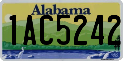 AL license plate 1AC5242