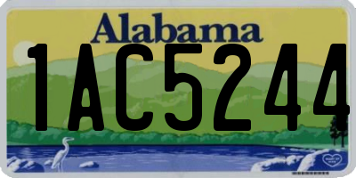 AL license plate 1AC5244