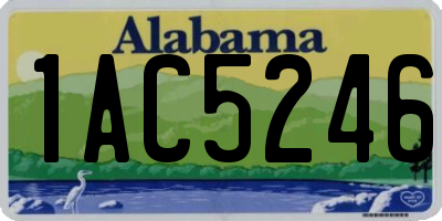 AL license plate 1AC5246