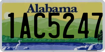 AL license plate 1AC5247