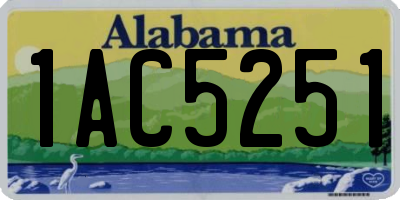 AL license plate 1AC5251