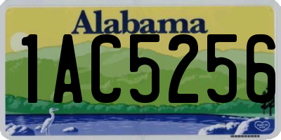 AL license plate 1AC5256