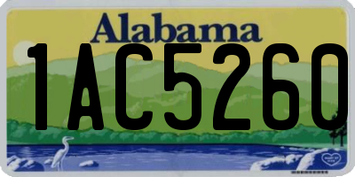 AL license plate 1AC5260