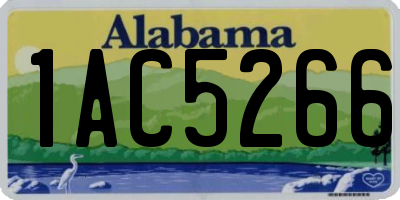 AL license plate 1AC5266