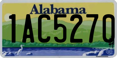 AL license plate 1AC5270