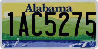 AL license plate 1AC5275