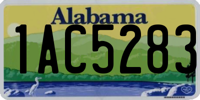 AL license plate 1AC5283