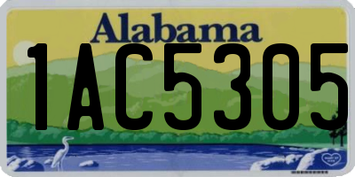 AL license plate 1AC5305