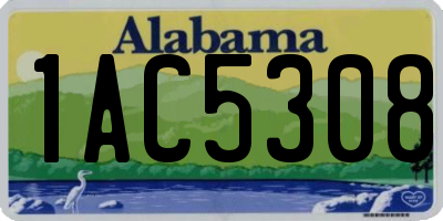 AL license plate 1AC5308