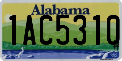 AL license plate 1AC5310