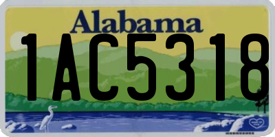 AL license plate 1AC5318