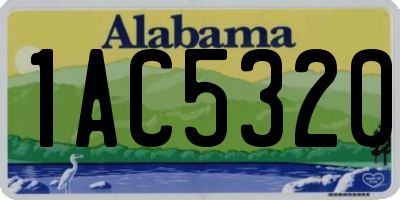 AL license plate 1AC5320
