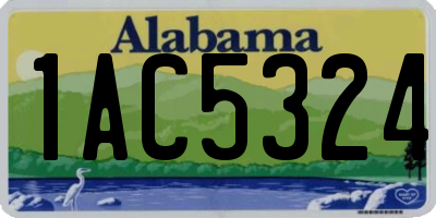 AL license plate 1AC5324