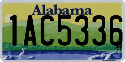 AL license plate 1AC5336