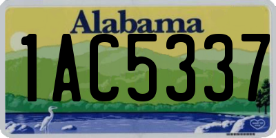 AL license plate 1AC5337